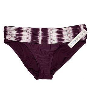 NWT Into the Bleu by Amrex Tie Dye Fold Over Bikini Bottom Sz. 12